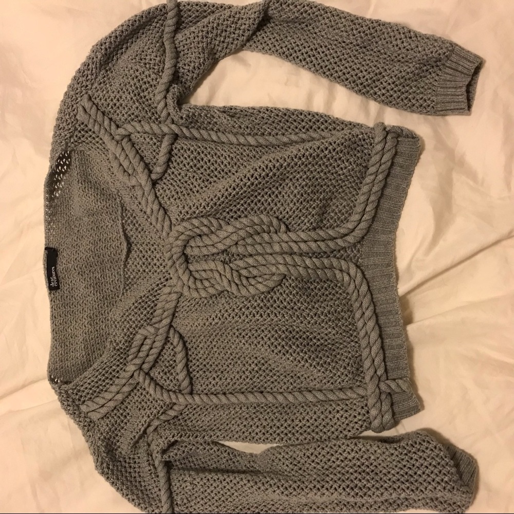 Dear creatures rope sweater. Size small. Cropped.